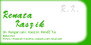 renata kaszik business card